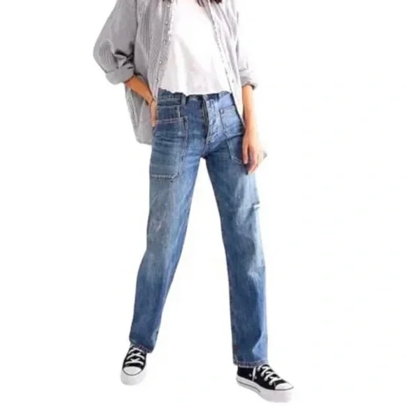 NWT Free People X Sandrine Rose Carpenter Jeans - Picture 15 of 16